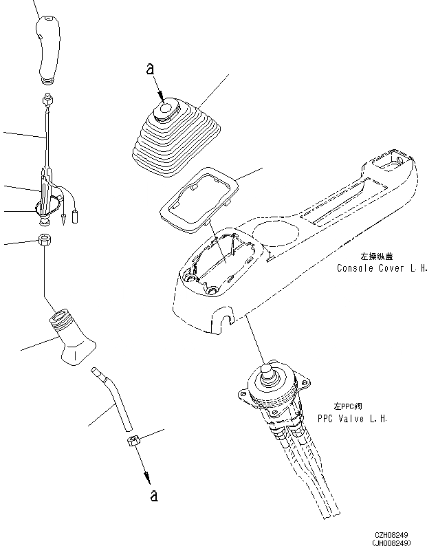 Схема запчастей Komatsu PC360-8M0 - КАБИНА(ПОЛ, РЫЧАГ УПРАВЛЕНИЯ РАБОЧИМ ОБОРУДОВАНИЕМ, ЛЕВ.) K [КАБИНА ОПЕРАТОРА И СИСТЕМА УПРАВЛЕНИЯ]