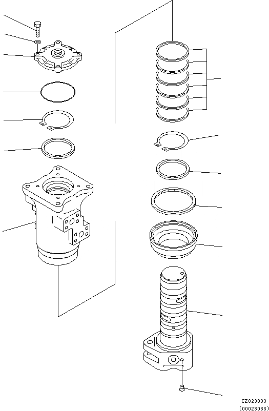 Схема запчастей Komatsu PC360-8M0 - ПОВОРОТНОЕ СОЕДИНЕНИЕ (/) N [ПОВОРОТН. КРУГ И ITS КОМПОНЕНТЫ]