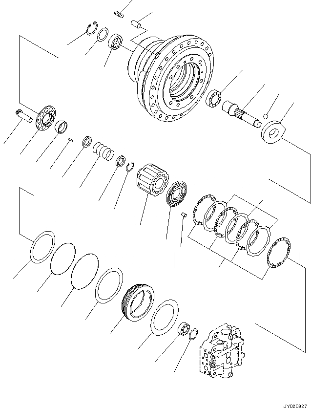 Схема запчастей Komatsu PC360-8M0 - МОТОР ХОДА И КОНЕЧНАЯ ПЕРЕДАЧА (МОТОР ХОДА , ЛЕВ.) (/) [ХОД СИСТЕМА И ITS КОМПОНЕНТЫ]