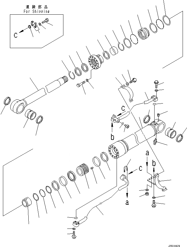 Схема запчастей Komatsu PC360-8M0 - ЦИЛИНДР СТРЕЛЫ(MM УСИЛ. СТРЕЛА, ЧАС. СМАЗКА INTERVAL) (ЛЕВ.) T [РАБОЧЕЕ ОБОРУДОВАНИЕ]