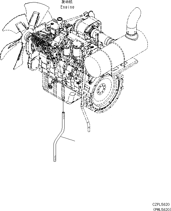 Схема запчастей Komatsu PC360-8M0 - ДРЕНАЖНЫЕ ПАТРУБКИ ДВИГАТЕЛЯ W [ДРУГОЕ ОБОРУД-Е]
