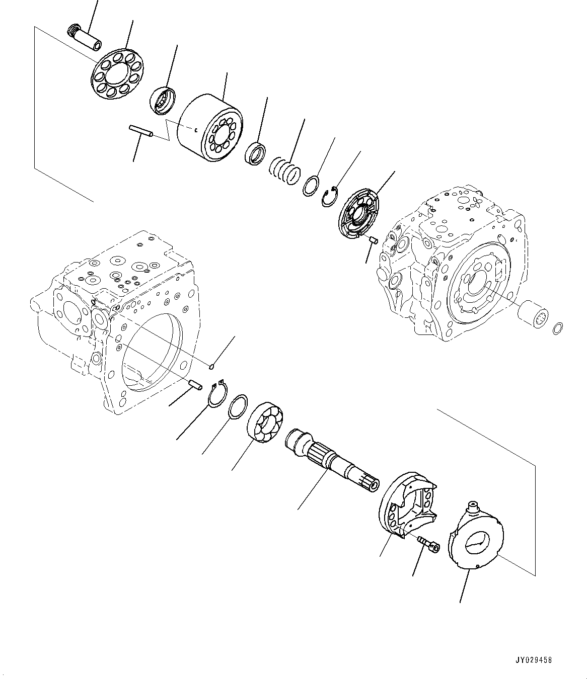Схема запчастей Komatsu PC460LC-8 - ДЕМПФЕР И ПОРШЕНЬ НАСОС (ВНУТР. ЧАСТИ) (7/) B [КОМПОНЕНТЫ ДВИГАТЕЛЯ]
