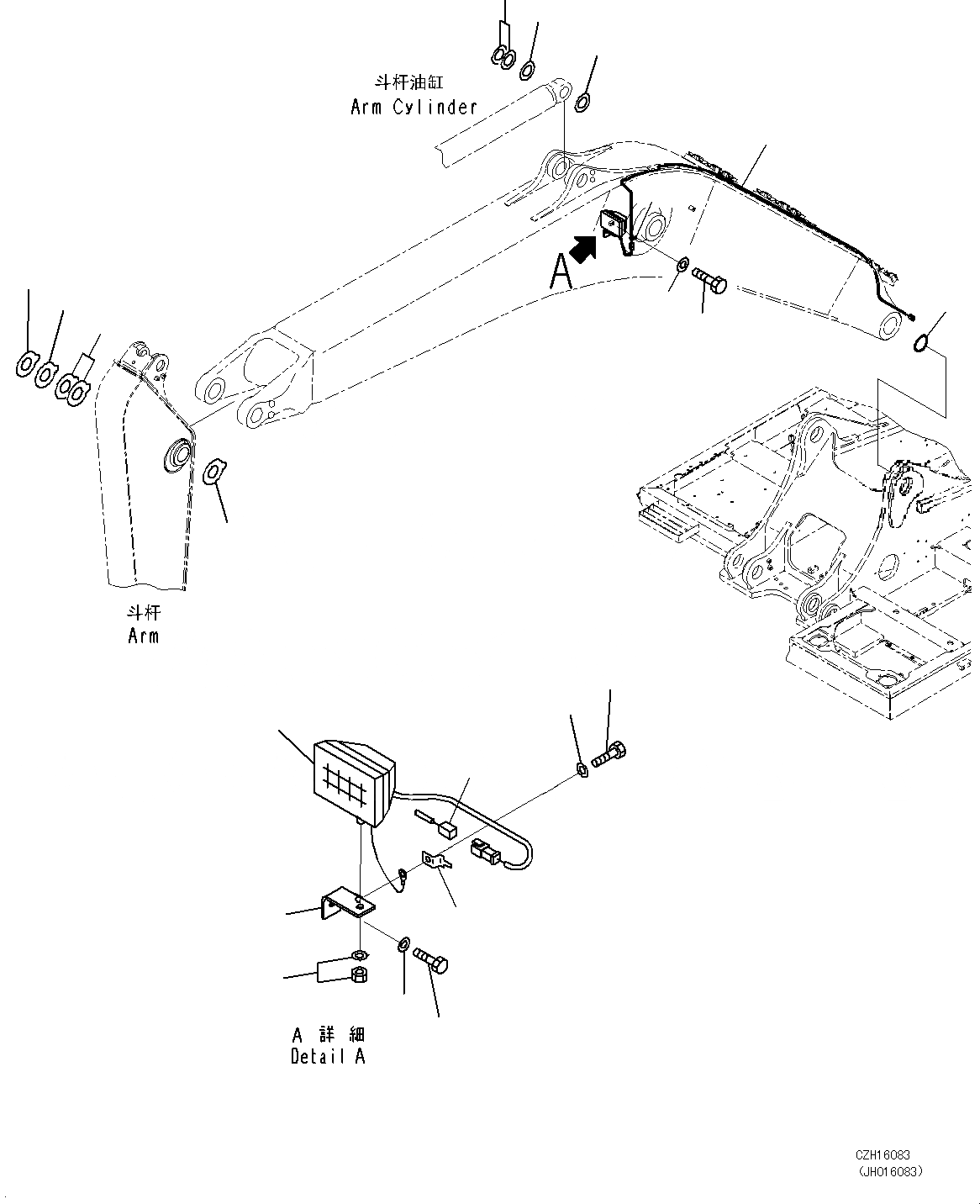 Схема запчастей Komatsu PC460LC-8 - СТРЕЛА (7MM УСИЛ. ТИП) (ЛАМПА РАБОЧ. ОСВЕЩЕНИЯ И УПЛОТНЕНИЯ) T [РАБОЧЕЕ ОБОРУДОВАНИЕ]