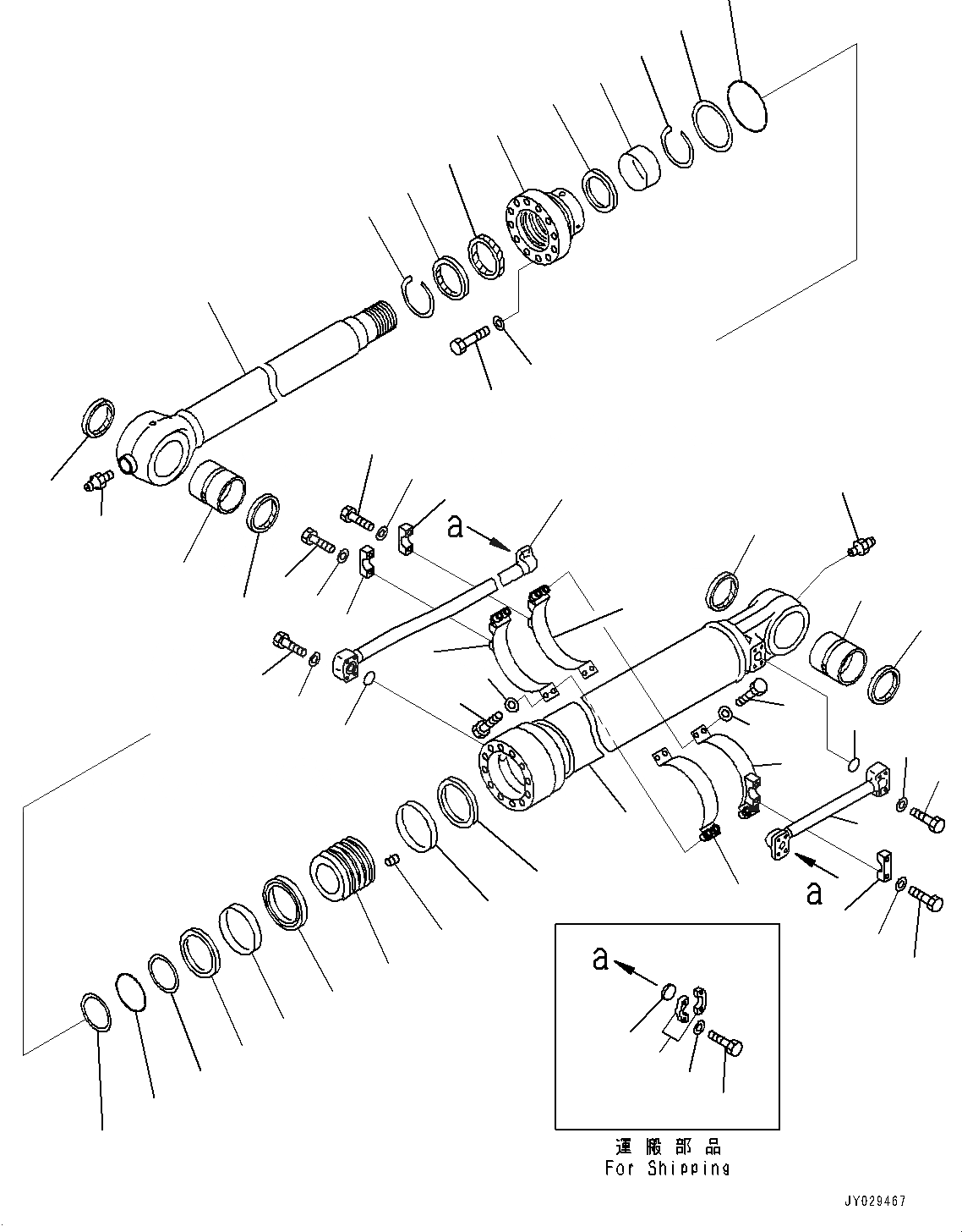 Схема запчастей Komatsu PC460LC-8 - РУКОЯТЬ (MM, УСИЛ. ТИП) (ВНУТР. ЧАСТИ) T [РАБОЧЕЕ ОБОРУДОВАНИЕ]