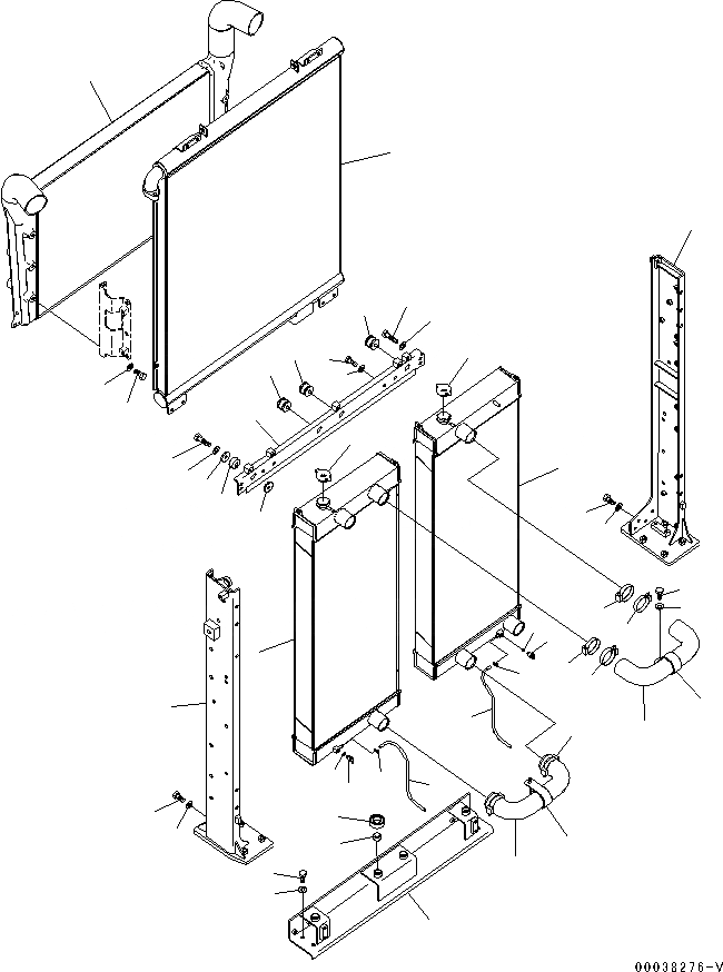 Схема запчастей Komatsu PC650LC-8E0 - СИСТЕМА ОХЛАЖДЕНИЯ (РАДИАТОР И МАСЛООХЛАДИТЕЛЬ) C [СИСТЕМА ОХЛАЖДЕНИЯ]