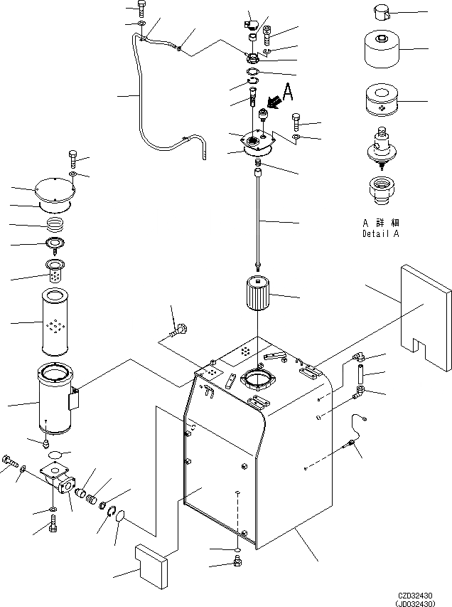 Схема запчастей Komatsu PC650LC-8E0 - ГИДР. БАК. (БАК) H [ГИДРАВЛИКА]