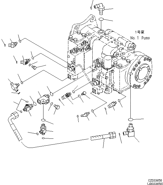 Схема запчастей Komatsu PC650LC-8E0 - ПОРШЕНЬ НАСОС (КОМПОНЕНТЫ) H [ГИДРАВЛИКА]