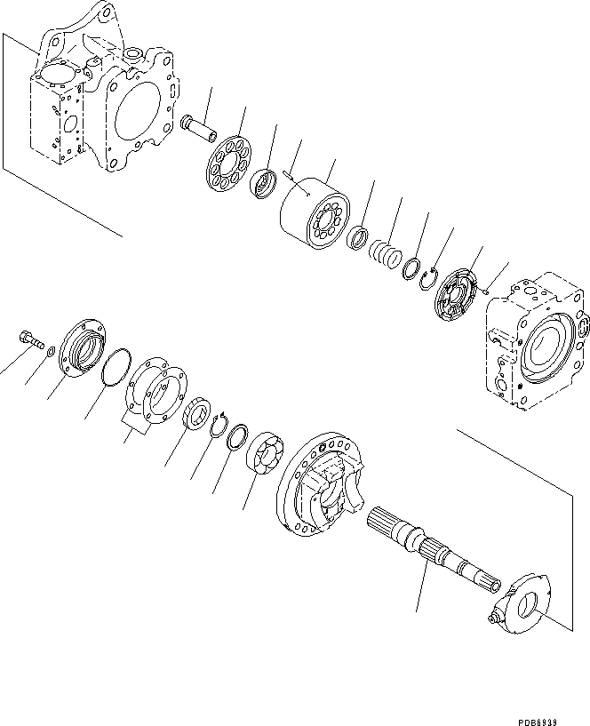 Схема запчастей Komatsu PC650LC-8E0 - ПОРШЕНЬ НАСОС (ВНУТР. ЧАСТИ, NO. НАСОС) (/) H [ГИДРАВЛИКА]
