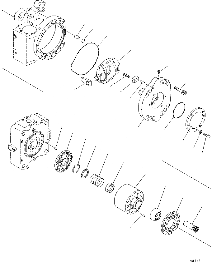 Схема запчастей Komatsu PC650LC-8E0 - ПОРШЕНЬ НАСОС (ВНУТР. ЧАСТИ, NO. НАСОС) (/) H [ГИДРАВЛИКА]