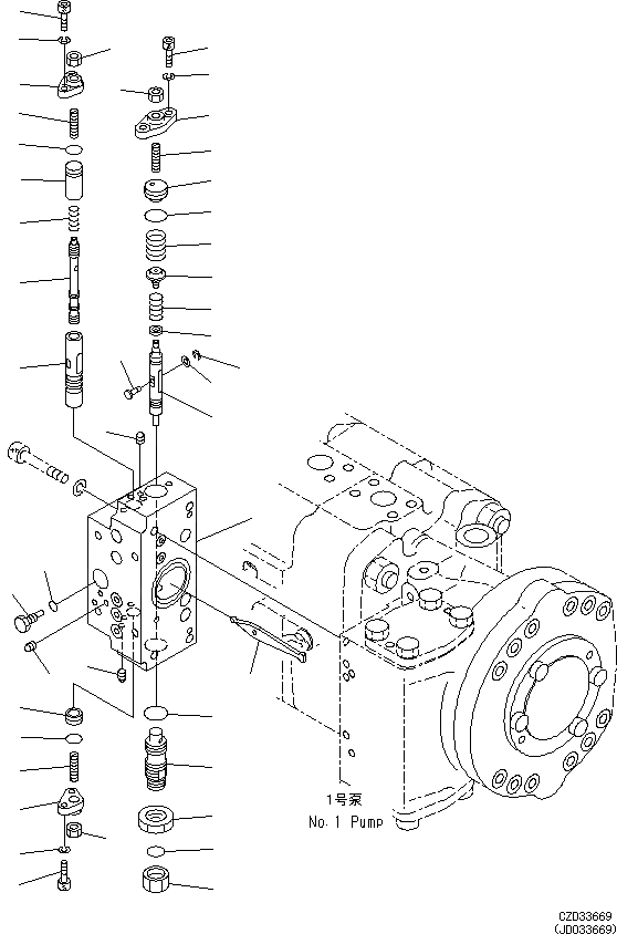Схема запчастей Komatsu PC650LC-8E0 - ПОРШЕНЬ НАСОС (ВНУТР. ЧАСТИ, NO. НАСОС) (/) H [ГИДРАВЛИКА]