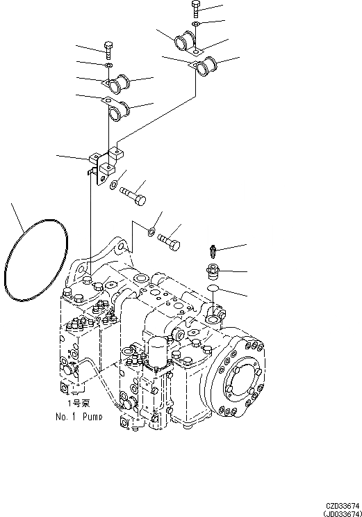 Схема запчастей Komatsu PC650LC-8E0 - ПОРШЕНЬ НАСОС (СОЕДИНИТЕЛЬН. ЧАСТИ) H [ГИДРАВЛИКА]