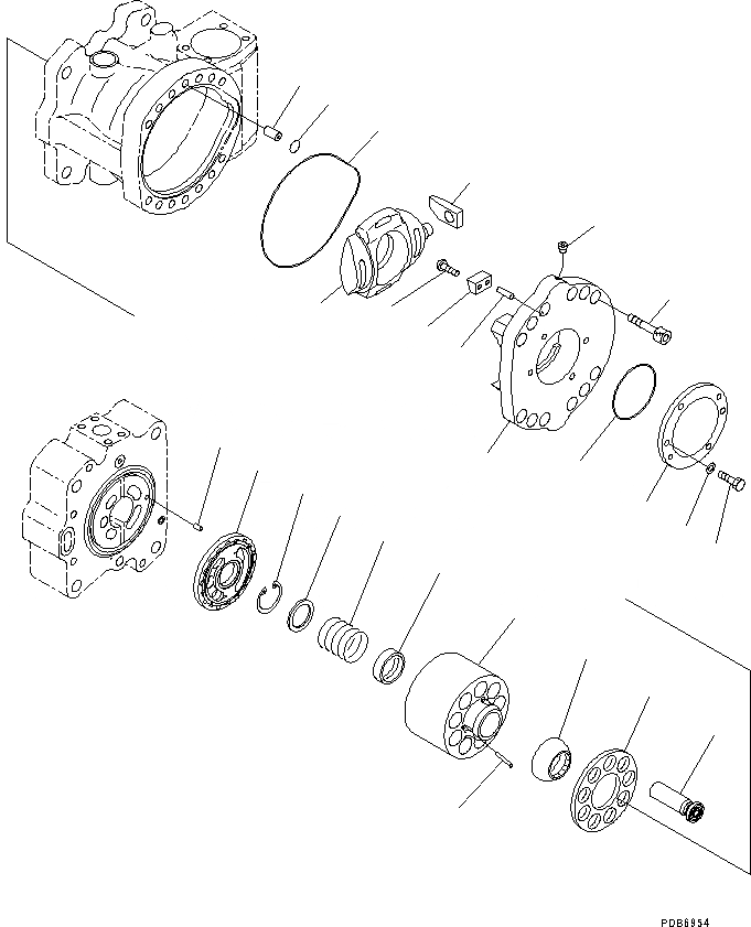 Схема запчастей Komatsu PC650LC-8E0 - ПОРШЕНЬ НАСОС (ВНУТР. ЧАСТИ, NO. НАСОС) (/9) H [ГИДРАВЛИКА]