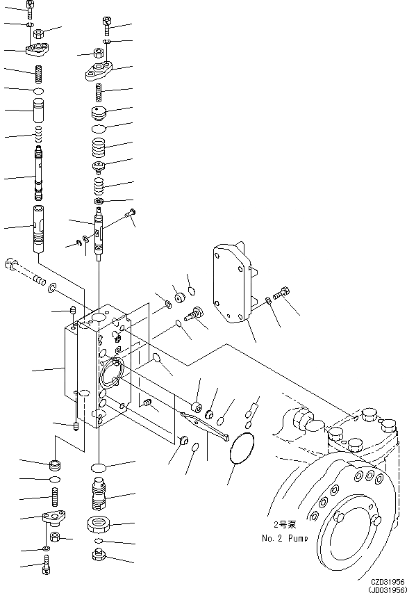 Схема запчастей Komatsu PC650LC-8E0 - ПОРШЕНЬ НАСОС (ВНУТР. ЧАСТИ, NO. НАСОС) (8/9) H [ГИДРАВЛИКА]