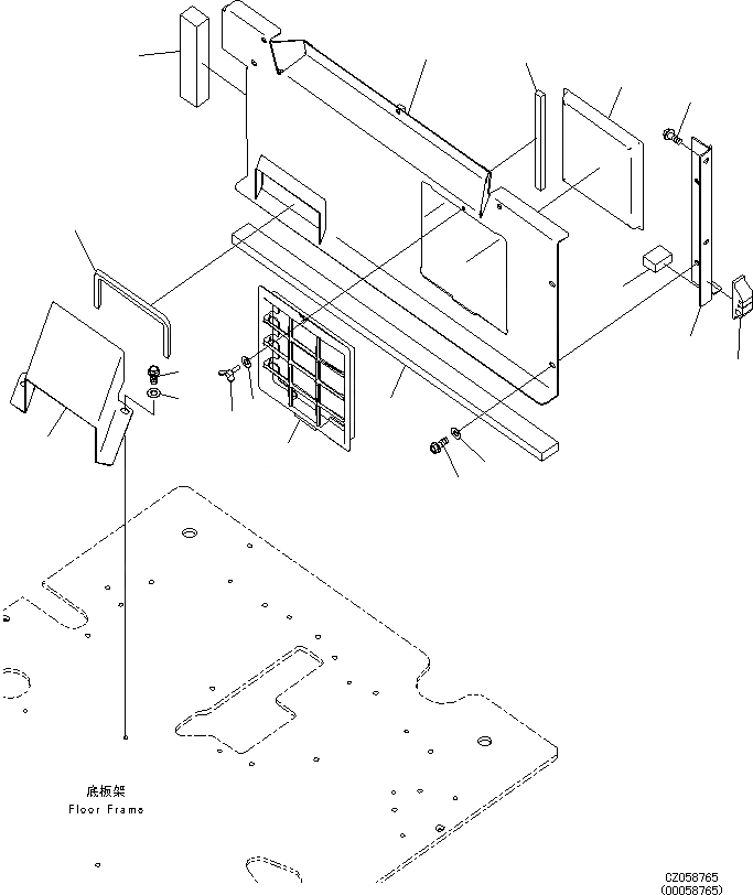 Схема запчастей Komatsu PC650LC-8E0 - КАБИНА (КАБИНА IN ЧАСТИ, ПЕРЕГОРОДКА. И ФИЛЬТР., С КОНДИЦИОНЕРОМ) K [КАБИНА ОПЕРАТОРА И СИСТЕМА УПРАВЛЕНИЯ]