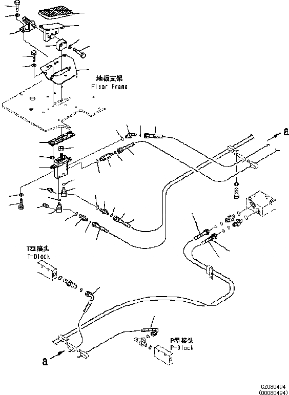 Схема запчастей Komatsu PC650LC-8E0 - КАБИНА (ПОЛ, FOOTREST, ПРАВ.) K [КАБИНА ОПЕРАТОРА И СИСТЕМА УПРАВЛЕНИЯ]