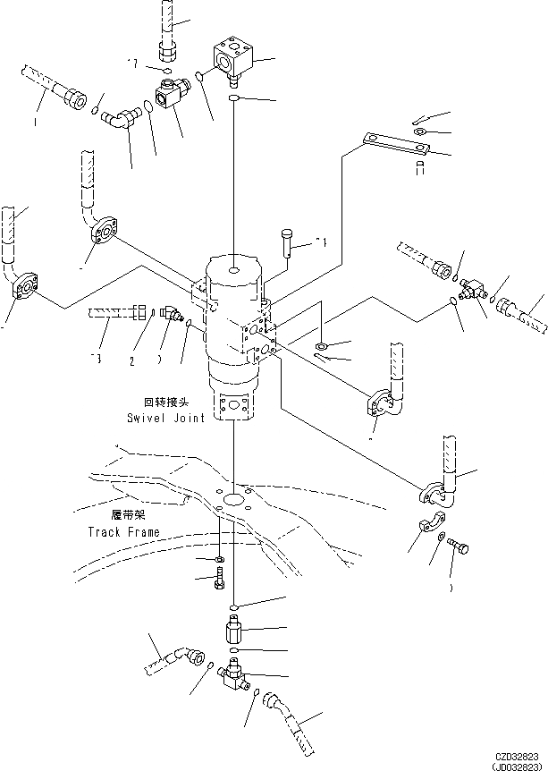 Схема запчастей Komatsu PC650LC-8E0 - ПОВОРОТНОЕ СОЕДИНЕНИЕ (КОМПОНЕНТЫ) N [ПОВОРОТН. КРУГ И ITS КОМПОНЕНТЫ]