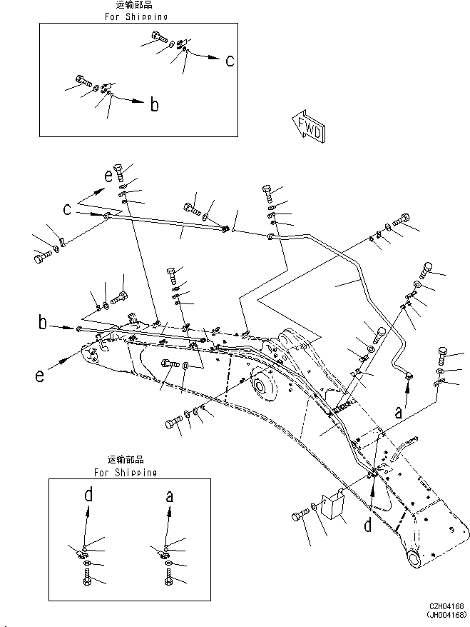 Схема запчастей Komatsu PC650LC-8E0 - СТРЕЛА (MM) (ЦИЛИНДР КОВША ТРУБЫ) T [РАБОЧЕЕ ОБОРУДОВАНИЕ]