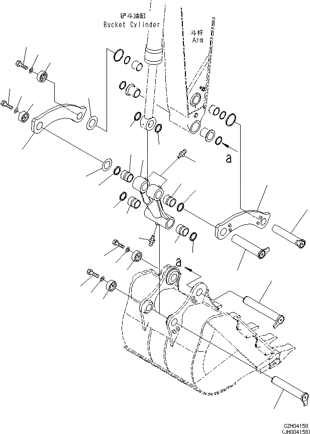 Схема запчастей Komatsu PC650LC-8E0 - РУКОЯТЬ (9MM) (СОЕДИНЕНИЕ КОВША) T [РАБОЧЕЕ ОБОРУДОВАНИЕ]