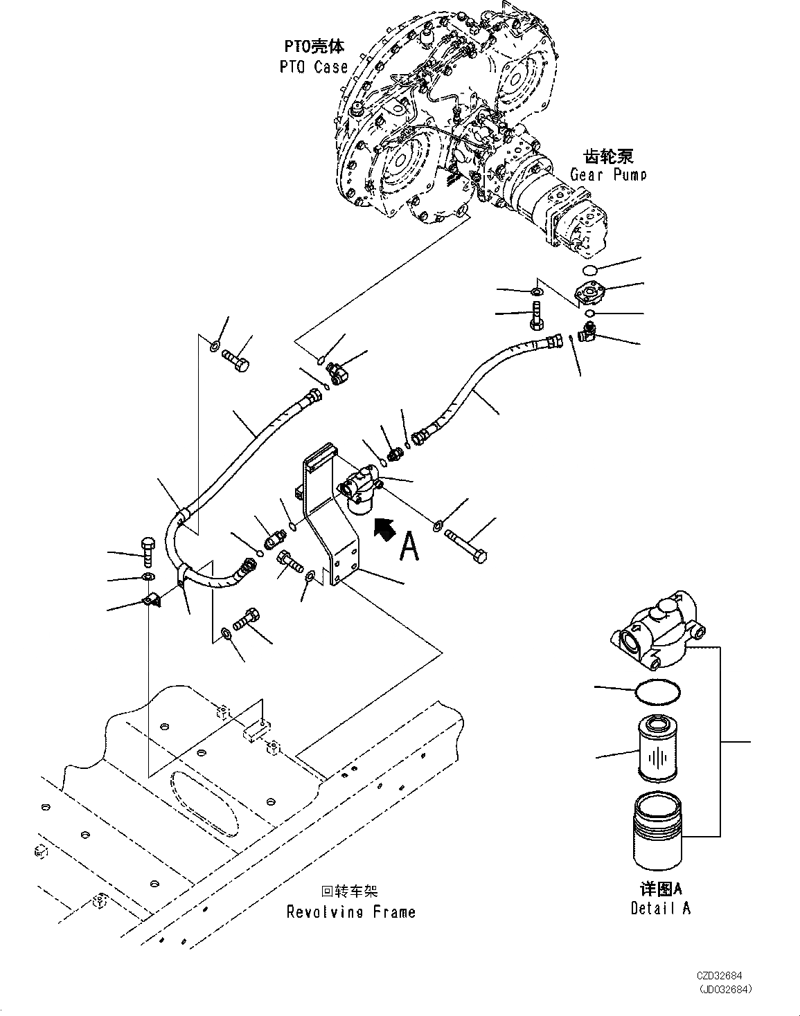 Схема запчастей Komatsu PC700LC-8E0 - PTO (МЕХ-М ОТБОРА МОЩНОСТИ) (BAD ТОПЛИВН. И ПЛОХ. ТОПЛИВО СПЕЦ-ЯIFICATION, ВОДН.+DUST) (ВСАСЫВ. ТРУБЫ) B [КОМПОНЕНТЫ ДВИГАТЕЛЯ]