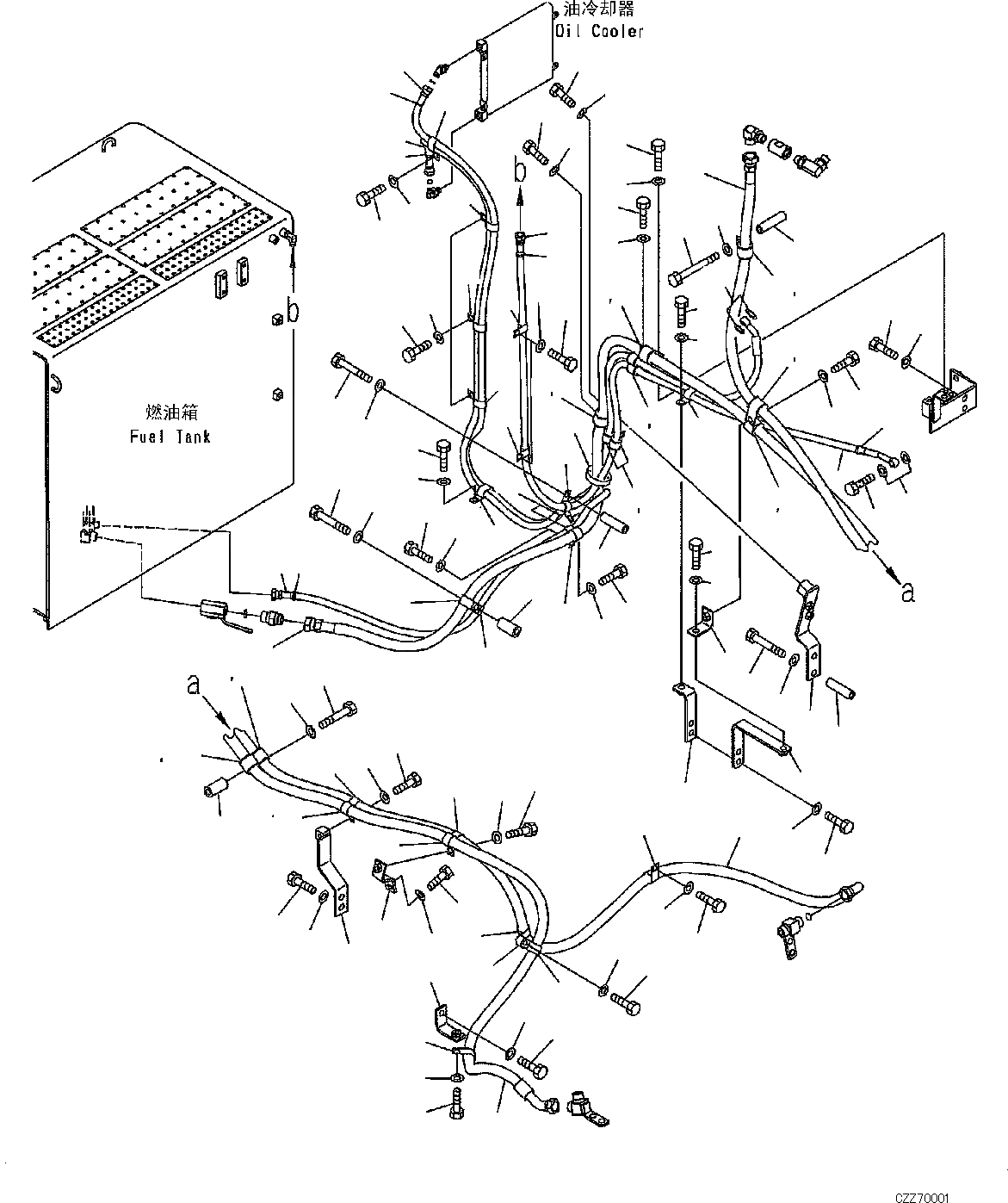 Схема запчастей Komatsu PC700LC-8E0 - ТОПЛИВОПРОВОД. (BAD ТОПЛИВН. И ПЛОХ. ТОПЛИВО СПЕЦ-ЯIFICATION, ВОДН.+DUST) ТОПЛИВН. ЛИНИЯ (ТОПЛИВН. ШЛАНГИЈ© D [ТОПЛИВН. СИСТЕМА]