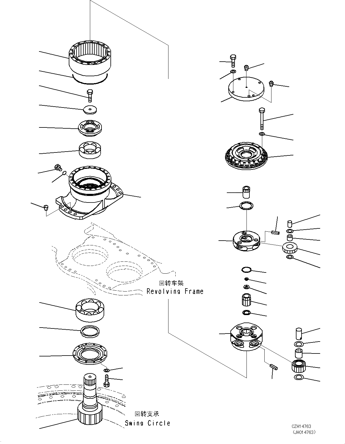 Схема запчастей Komatsu PC700LC-8E0 - МЕХАНИЗМ ПОВОРОТА И МОТОР (ПОСТАВЛЯЕТСЯ ОТДЕЛЬНО) N [ПОВОРОТН. КРУГ И ITS КОМПОНЕНТЫ]