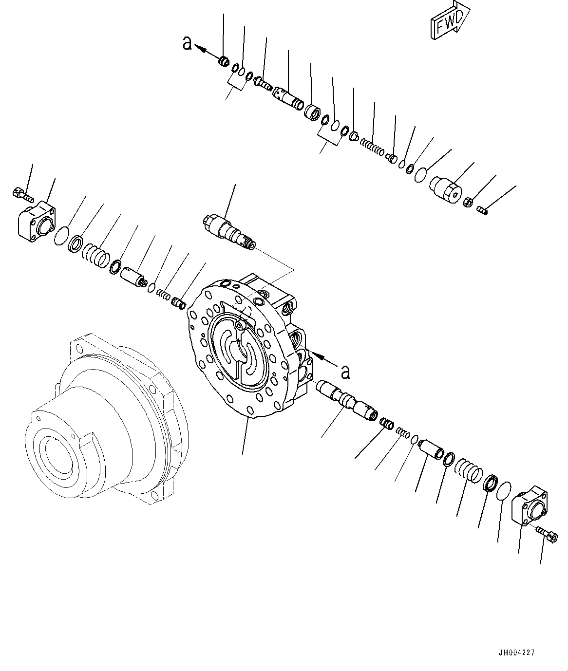 Схема запчастей Komatsu PC700LC-8E0 - ГУСЕНИЧНАЯ РАМА (ВНУТР. ЧАСТИ, МОТОР ХОДА, ПРАВ.) (/) R [НИЖН.CARRIAGE]