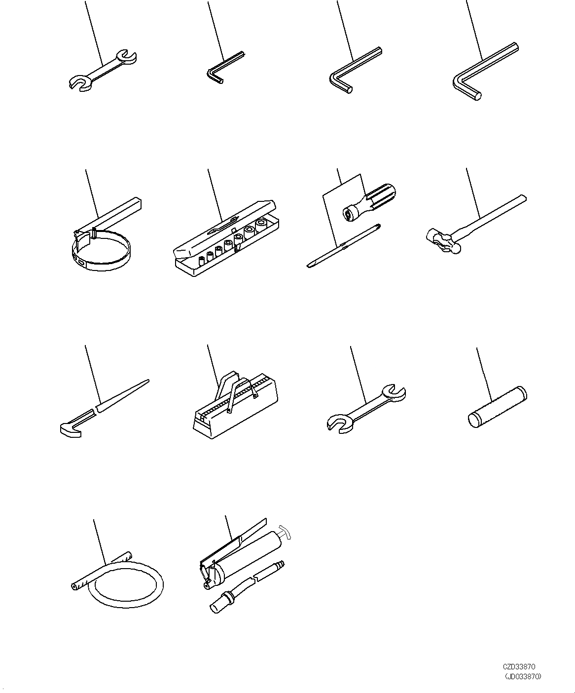 Схема запчастей Komatsu PC700LC-8E0 - ОСНОВН. ИНСТРУМЕНТ SET V [ВСПОМОГ. ЧАСТИ И ИНСТРУМЕНТ]