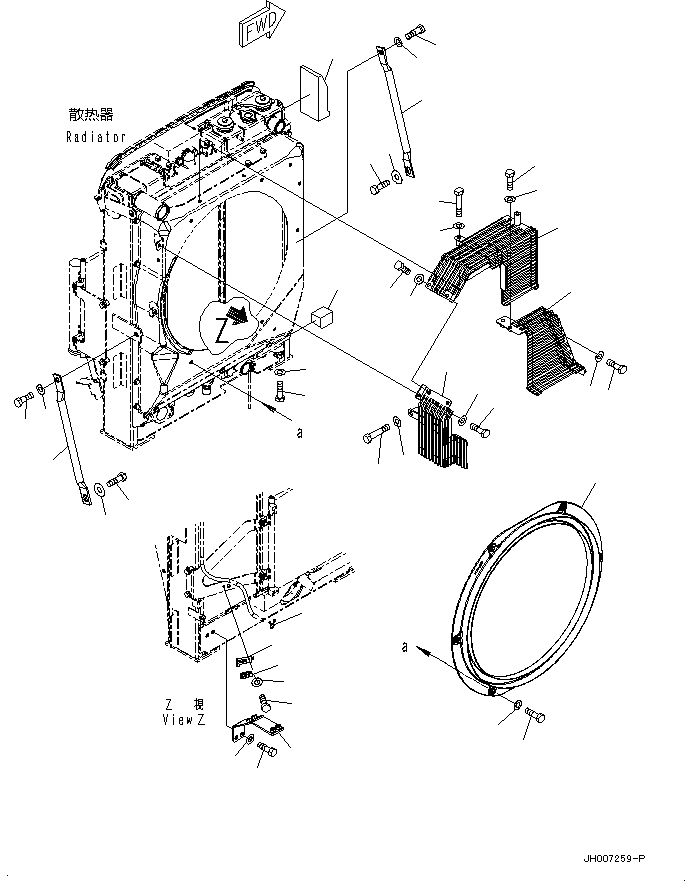 Схема запчастей Komatsu PC200-8M0 - СИСТЕМА ОХЛАЖДЕНИЯ ( AMP. УПЛОТНЕНИЕED ГЕНЕРАТОР, С АВТОМАТИЧ. КОНДИЦ. ВОЗДУХА) (ЗАЩИТА ВЕНТИЛЯТОРА) C [СИСТЕМА ОХЛАЖДЕНИЯ]