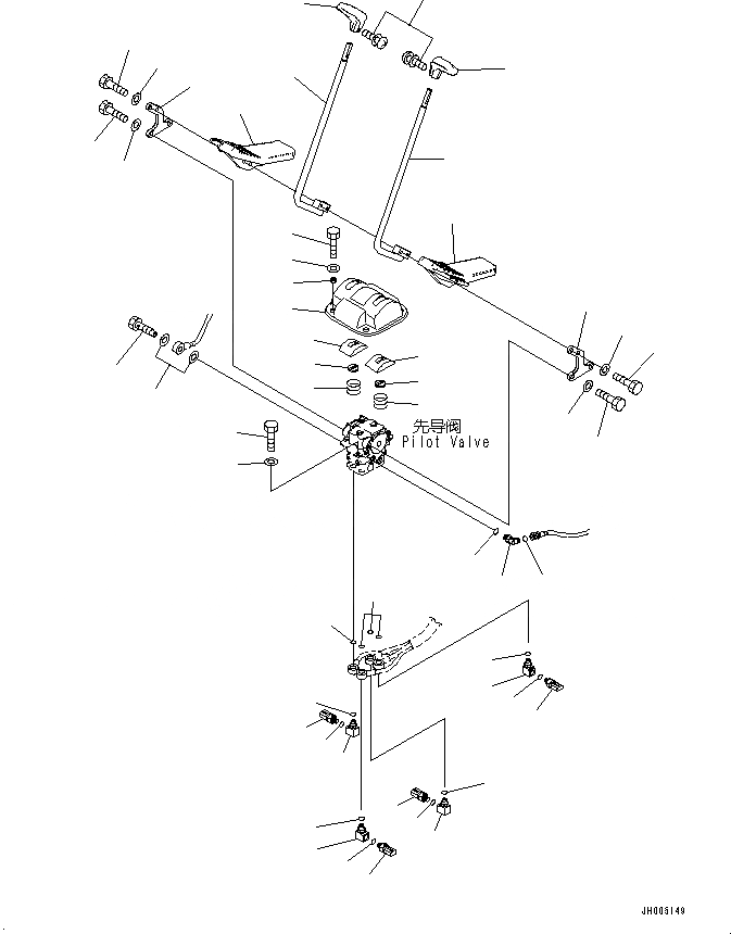 Схема запчастей Komatsu PC200-8M0 - КАБИНА (ПОЛ, РЫЧАГ УПРАВЛ-Я ХОДОМ) K [КАБИНА ОПЕРАТОРА И СИСТЕМА УПРАВЛЕНИЯ]