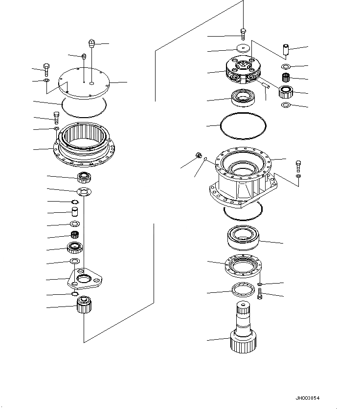 Схема запчастей Komatsu PC200-8M0 - МЕХАНИЗМ ПОВОРОТА (ПОСТАВЛЯЕТСЯ ОТДЕЛЬНО) (ПОСТАВЛЯЕМЫЕ ЧАСТИ) N [ПОВОРОТН. КРУГ И ITS КОМПОНЕНТЫ]
