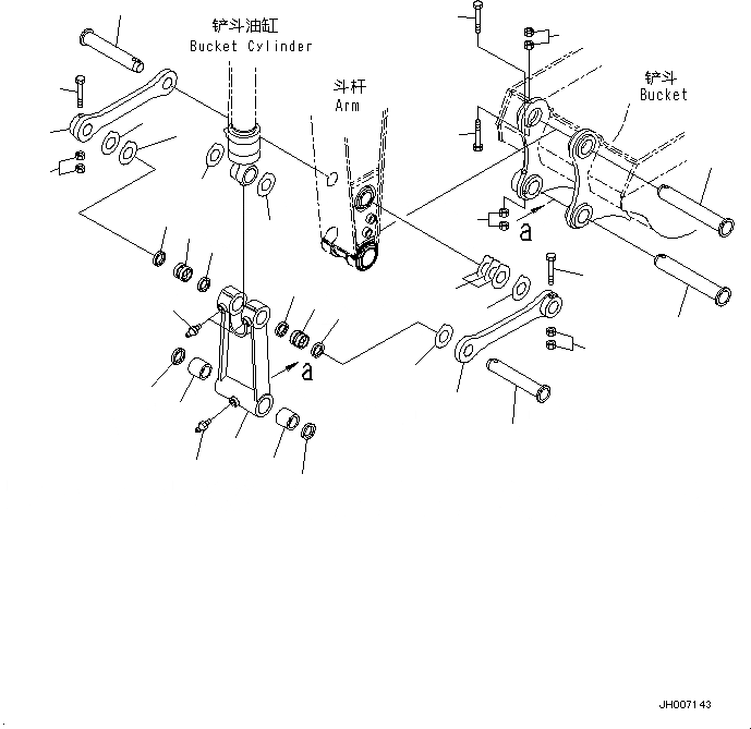 Схема запчастей Komatsu PC200-8M0 - РУКОЯТЬ (MM, УСИЛЕНН.) (СОЕДИНЕНИЕ КОВША) T [РАБОЧЕЕ ОБОРУДОВАНИЕ]