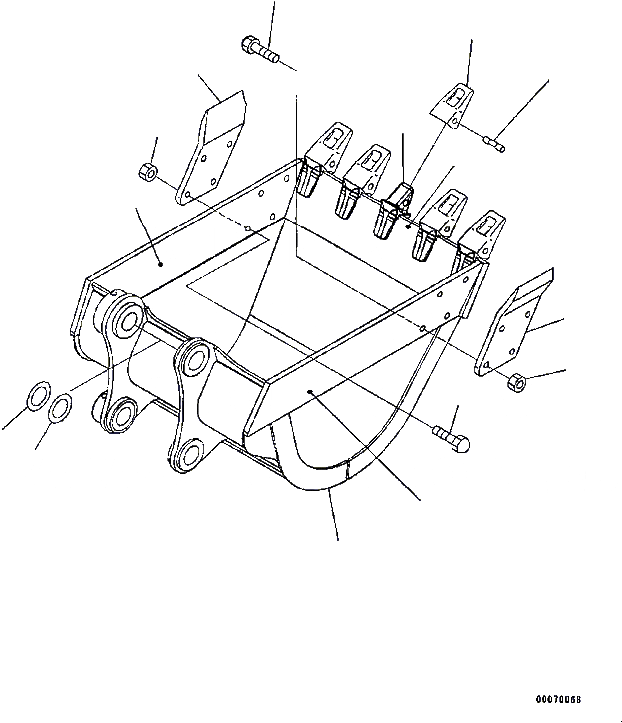 Схема запчастей Komatsu PC200-8M0 - КОВШ (.8M, ГОРИЗОНТАЛЬН. ПАЛЕЦ)(PC-8MЈ¬PCLC-8M) T [РАБОЧЕЕ ОБОРУДОВАНИЕ]