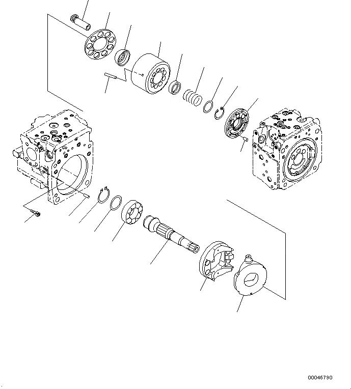 Схема запчастей Komatsu PC220-8M0 - КОМПОНЕНТЫ ДВИГАТЕЛЯ (ОСНОВН. НАСОС) (7/) B [КОМПОНЕНТЫ ДВИГАТЕЛЯ]