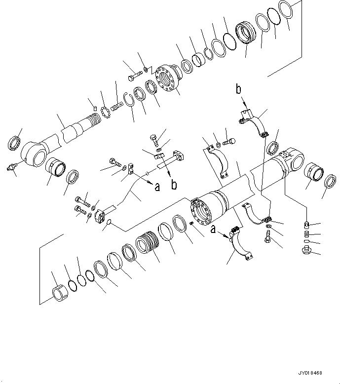 Схема запчастей Komatsu PC220-8M0 - ЦИЛИНДР РУКОЯТИ T [РАБОЧЕЕ ОБОРУДОВАНИЕ]