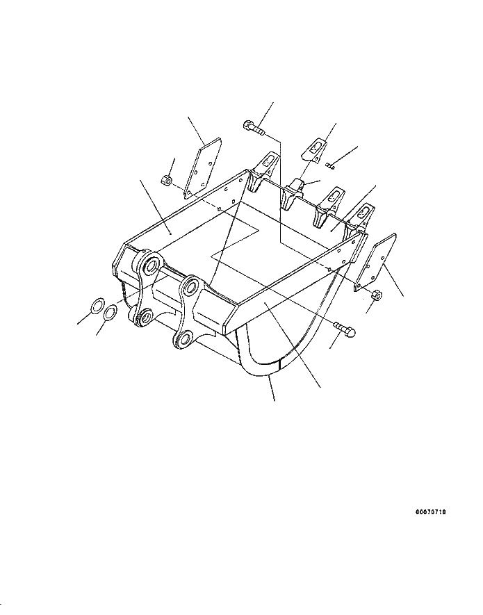 Схема запчастей Komatsu PC220-8M0 - КОВШ, .M (ГОРИЗОНТАЛЬН. ПАЛЕЦ) (PC-8M) T [РАБОЧЕЕ ОБОРУДОВАНИЕ]