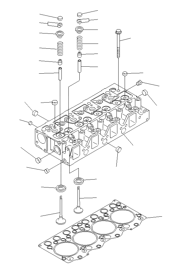 Схема запчастей Komatsu PC130F-7 - ГОЛОВКА ЦИЛИНДРОВ A