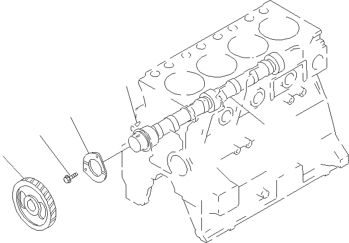 Схема запчастей Komatsu PC130F-7 - РАСПРЕДВАЛ И ПРИВОД A