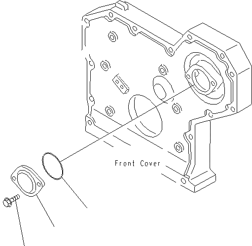 Схема запчастей Komatsu PC130F-7 - КРЫШКА ПРИВОДА ТАХОМЕТРА A