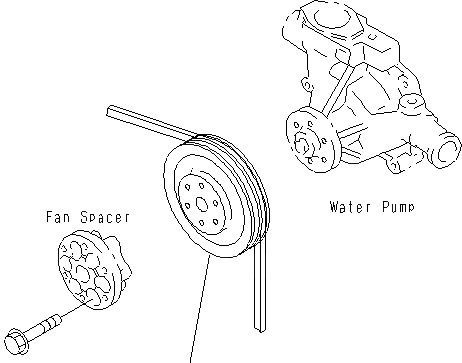 Схема запчастей Komatsu PC130F-7 - ШКИВ ВОДЯН. ПОМПЫ (С НЕ ЗАКАЛЕНН. ШКИВ) A