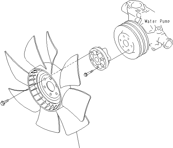 Схема запчастей Komatsu PC130F-7 - ВЕНТИЛЯТОР ОХЛАЖДЕНИЯ A
