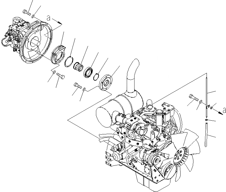 Схема запчастей Komatsu PC130F-7 - ОСНОВН. НАСОС КРЕПЛЕНИЕ B