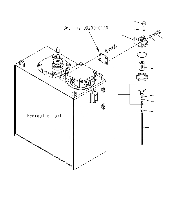 Схема запчастей Komatsu PC130F-7 - ТОПЛИВН. ЛИНИЯ (ВОДООТДЕЛИТЕЛЬ) (ПЛОХ. ТОПЛИВО ARRANGE СПЕЦ-Я.) D