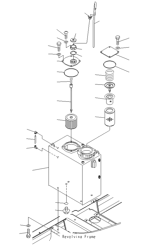 Схема запчастей Komatsu PC130F-7 - ГИДР. БАК. (J-J9) H