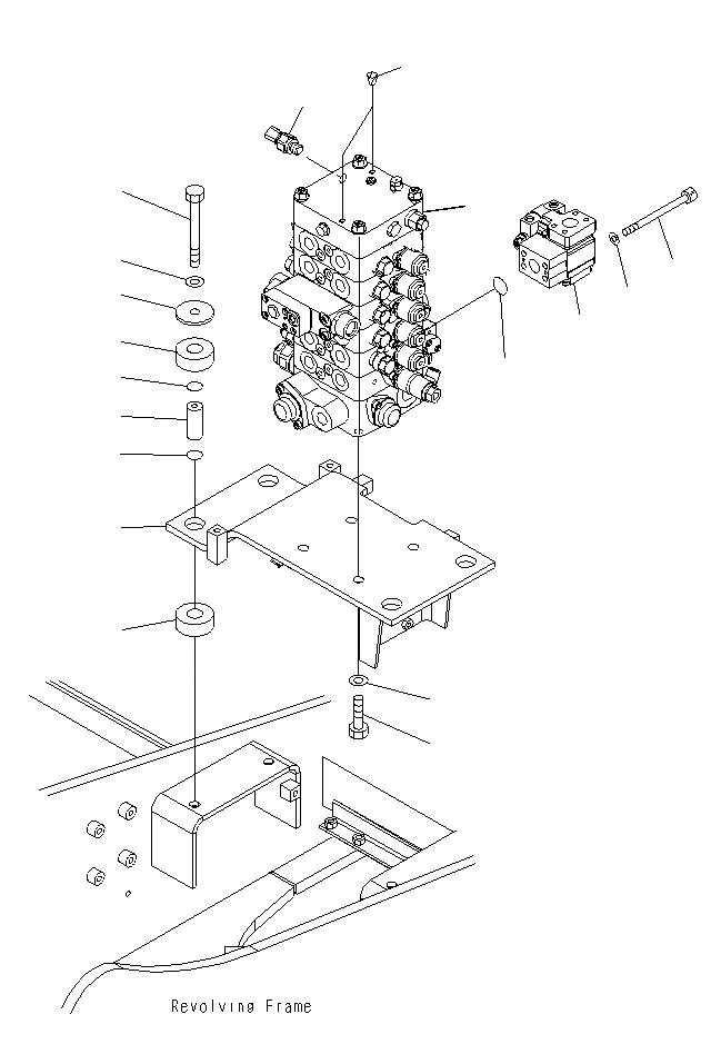 Схема запчастей Komatsu PC130F-7 - ОСНОВН. КЛАПАН (СОЕДИНИТЕЛЬН. ЧАСТИ)(/) H