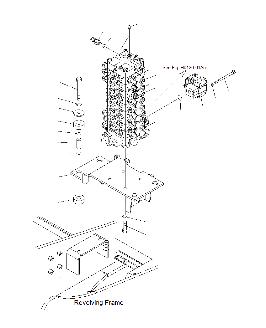 Схема запчастей Komatsu PC130F-7 - ОСНОВН. КЛАПАН (СОЕДИНИТЕЛЬН. ЧАСТИ)(/)(ДЛЯ SHEAR HEAD)(J7-UP) H