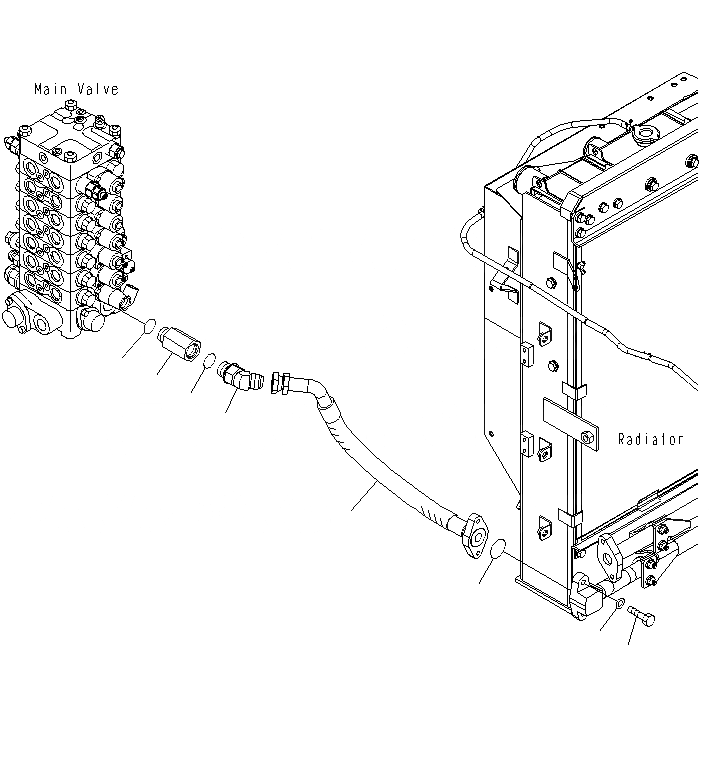 Схема запчастей Komatsu PC130F-7 - ВОЗВРАТ. ЛИНИЯ H
