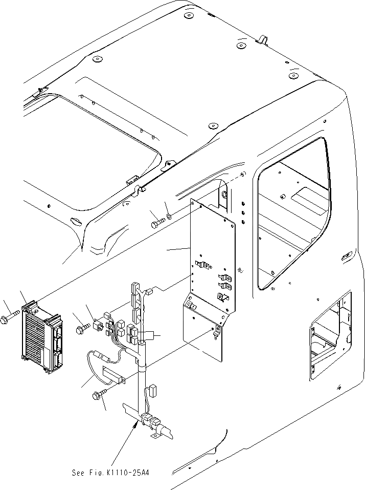 Схема запчастей Komatsu PC130F-7 - ОСНОВН. КОНСТРУКЦИЯ (КАБИНА) (ПАНЕЛЬ) K