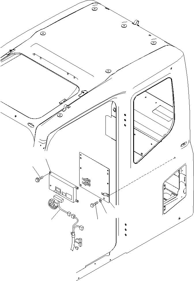 Схема запчастей Komatsu PC130F-7 - ОСНОВН. КОНСТРУКЦИЯ (КАБИНА)(KOMTRAX) K