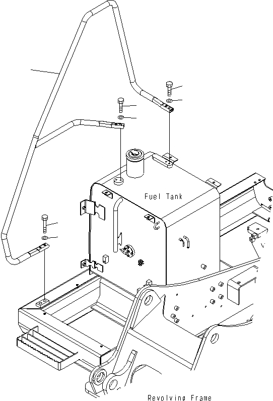 Схема запчастей Komatsu PC130F-7 - ПОРУЧНИ M