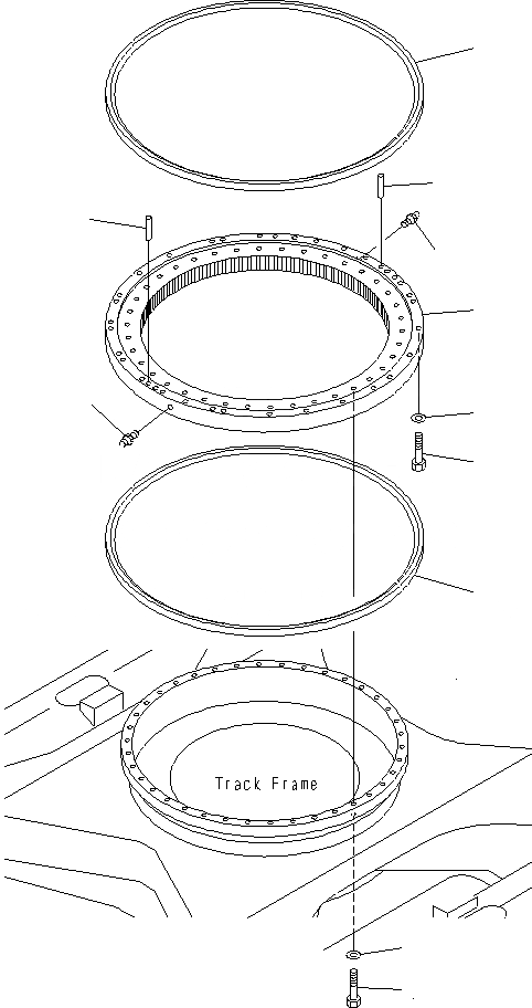 Схема запчастей Komatsu PC130F-7 - ПОВОРОТН. КРУГ N